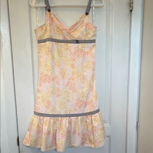 Floral Slip Dress with Rose Print